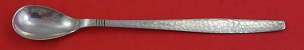 Iced Tea Spoon heavily hammered  7 7/8