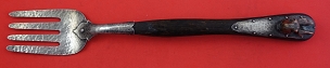 Buffet Fork by Joseph Heinrichs  w/ bronze rabbit  12 1/2