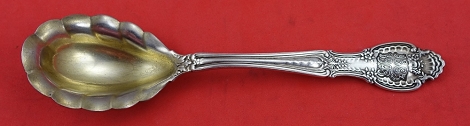 Sugar Spoon GW shell acid etched edge w/ date 1883-1908 6