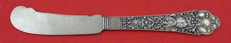 Butter Spreader flat handle large  Rare  6 3/8