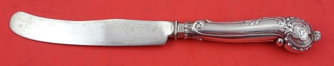 Regular Knife Berlin by Otto Schneider c.1879-1920's w/ silver blade & applied stag creast 8 5/8