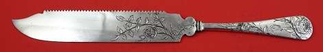 Cake Saw by Vanderslice FH AS brite-cut roses on blade 10 3/8