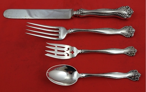 Dinner 4-pc Setting availability based on stock listed  - Raleigh by Alvin - Sterling