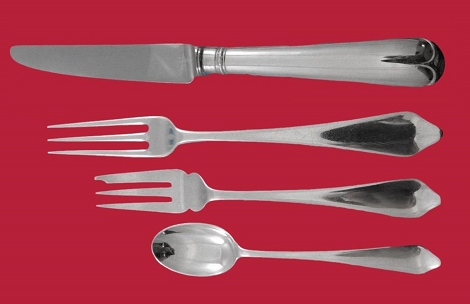 Dinner 4-pc Setting availability based on stock listed below - Dog Nose by C J Vander - Sterling