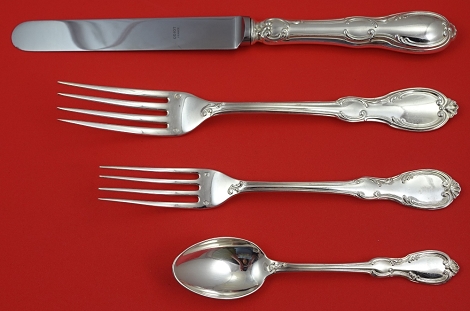 Dinner 4-pc Setting availability based on stock listed below - Penthievre by Odiot - France - Sterling
