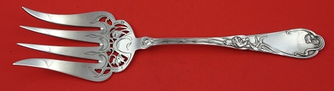 Fish Serving Fork FH  AS  pierced  9 1/4