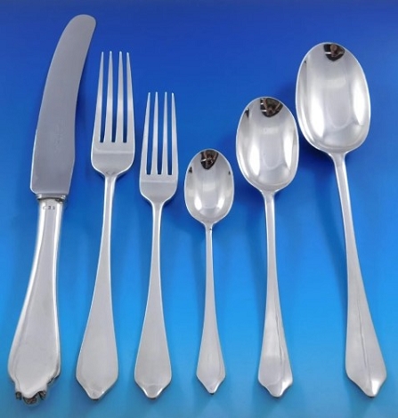 Dog Nose by Crichton English Sterling Silver Flatware Set Dinner 60 pieces