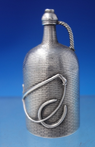 Perfume in the form of a Wine Jug w/ applied horseshoes & polo stick  c.1910  3