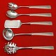 Hostess Set Made to Order Five Piece Hostess Set Which Includes: Two Piece Salad Serving Set 11”, Lasagna Server 10”, Soup Ladle 11 ½” & Pasta Server 10 ¾” - Carthage by Wallace - Sterling