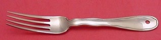 Dinner Fork lap over in front  rounded  rare Tiffany copper sample  one of a kind    - Lap Over Edge Plain by Tiffany - Sterling