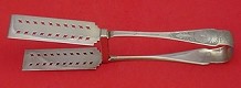 Asparagus Serving Tong yoked  pierced  brite-cut  10 3/4