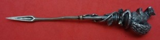 Nut Pick large w/ huge 3-D squirrels, applied branches, leaves, and acorns 4 3/4