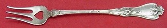 Cocktail Fork pierced w/ leaf  5 3/4