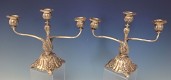 Candelabra pair 3 light 37.5 toz for pair  9