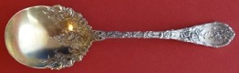 Preserve Spoon Durgin GW   fancy floweers in bowl 7 1/4
