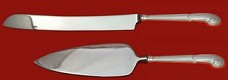 Wedding Cake Set Made to Order Two Piece Wedding Cake Set Which Includes: Wedding Cake Knife 11”, & Cake Server 9”   - Castilian by Tiffany - Sterling