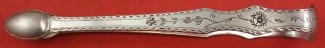 Ice Tong / Sugar tong  by JC=Joseph Carpenter  brite-cut flowers  c.1850  5 3/4