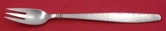 Cocktail Fork heavily hammered  6 1/8