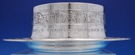 Child's Set 2-pc bowl & plate  acid etched animals & ark  15oz total  bowl 3 1/2