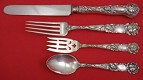 Dinner 4-pc Setting availability based on stock listed below - Bridal Rose by Alvin - Sterling