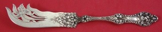 Cheese Knife w/ pick  pierced  w/ blossom blade  7 1/4