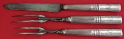 Roast Carving Set 3-pc  custom pattern  c.1880  Mono 