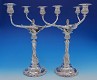 Candelabra pair 3-lights  rare  15 1/4