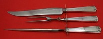 Roast Carving Set 3-pc  knife  fork  hone - Etruscan by Gorham - Sterling