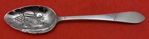 Berry Spoon hand-chased w/ fruit in bowl  8 1/4