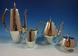 Tea Set 4-pc #440 coffee  29.4oz  tea 21.29oz  creamer 7.63oz  sugar bowl  9.25oz sku#7067 - Diamond by Reed and Barton - Sterling