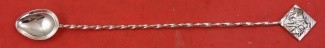 Mint Julep Spoon twisted  eagle 19 mark by El Toro  handle has bull or ox  8 1/2