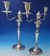 Candelabra pair  3 light  c1790  silver on copper 15