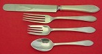 Dinner 4-pc Setting availability based on stock listed below - Reeded Edge by Tiffany - Sterling