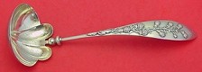 Oyster Ladle with applied raspberries brite-cut - Raspberry by Gorham - Sterling - With Monogram