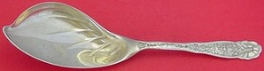 Ice Cream Server dolphin shape  w/chrysanthemums  11 1/2