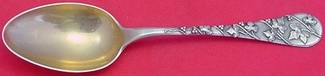 Place Soup Spoon GW  / Child's Spoon applied ivy leaves berries and vines  6 3/8