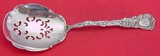 Pea Spoon Rococo style  scalloped bowl edge  8 3/4