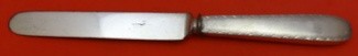 Dessert Knife w/ square end handle  blunt w/ silverplate blade  7 3/4