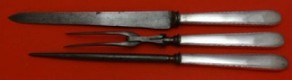 Roast Carving Set 3-pc w/ square end handle  knife  14 1/4