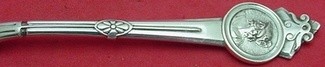 Pickle Fork 3-tine  pierced - Medallion by Gorham - Sterling - With Monogram