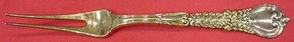 Fruit Fork vermeil  2-tines   6