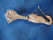 Sterling Filigree Tussie Mussie with Fish Handle j1235