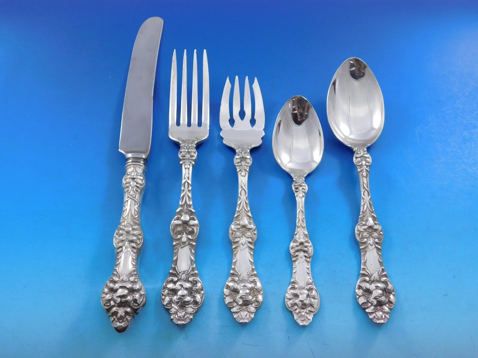 Old Orange Blossom by Gorham Sterling Silver Flatware Set Service 40 pcs Dinner