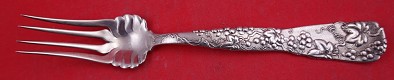 Cold Meat Fork w/ grape motif  8 3/4