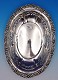 Bread Tray #34522 3526 fancy pierced bright cut applied border of flowers and ferns 11 1/4