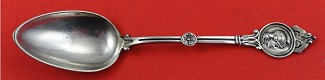 Teaspoon coin w/ warrior 6 1/4