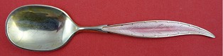 Ice Cream Spoon feather handle vermeil enameled pink by Ohar Hval 5
