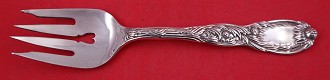 Cold Meat Fork with heart piercing in center custom 8 1/2