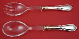 Salad Serving Set HH with clear plastic new never used 9 1/2” - Luigi XV by Greggio - Sterling  