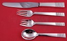 Dinner 4-pc Setting short handle  availability based on stock listed below - Parallel by Georg Jensen - Sterling